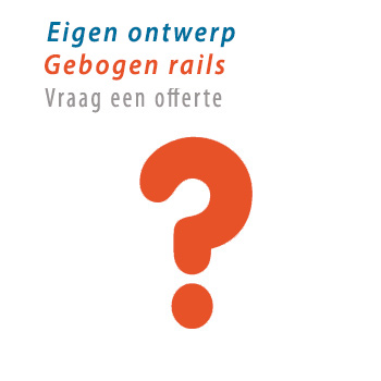 eigen ontwerp bochten in gordijnrails