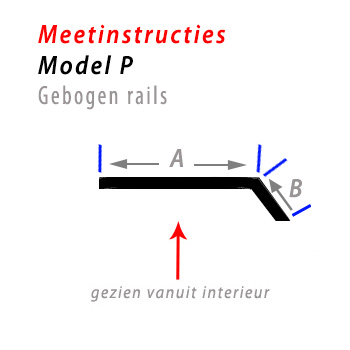 Meetinstructies gordijnrails bochten