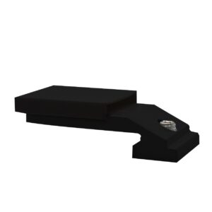 B11597 157 Zwart Plafondsteun 3mm Bewerkt