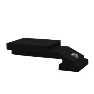 B11597 157 Zwart Plafondsteun 3mm Bewerkt